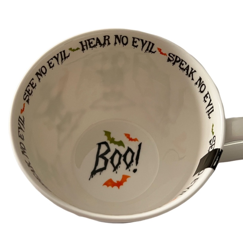 NWT, Portobello, Halloween, See No Evil, Hear No Evil, Speak No Evil Coffee Mug. - Picture 5 of 13